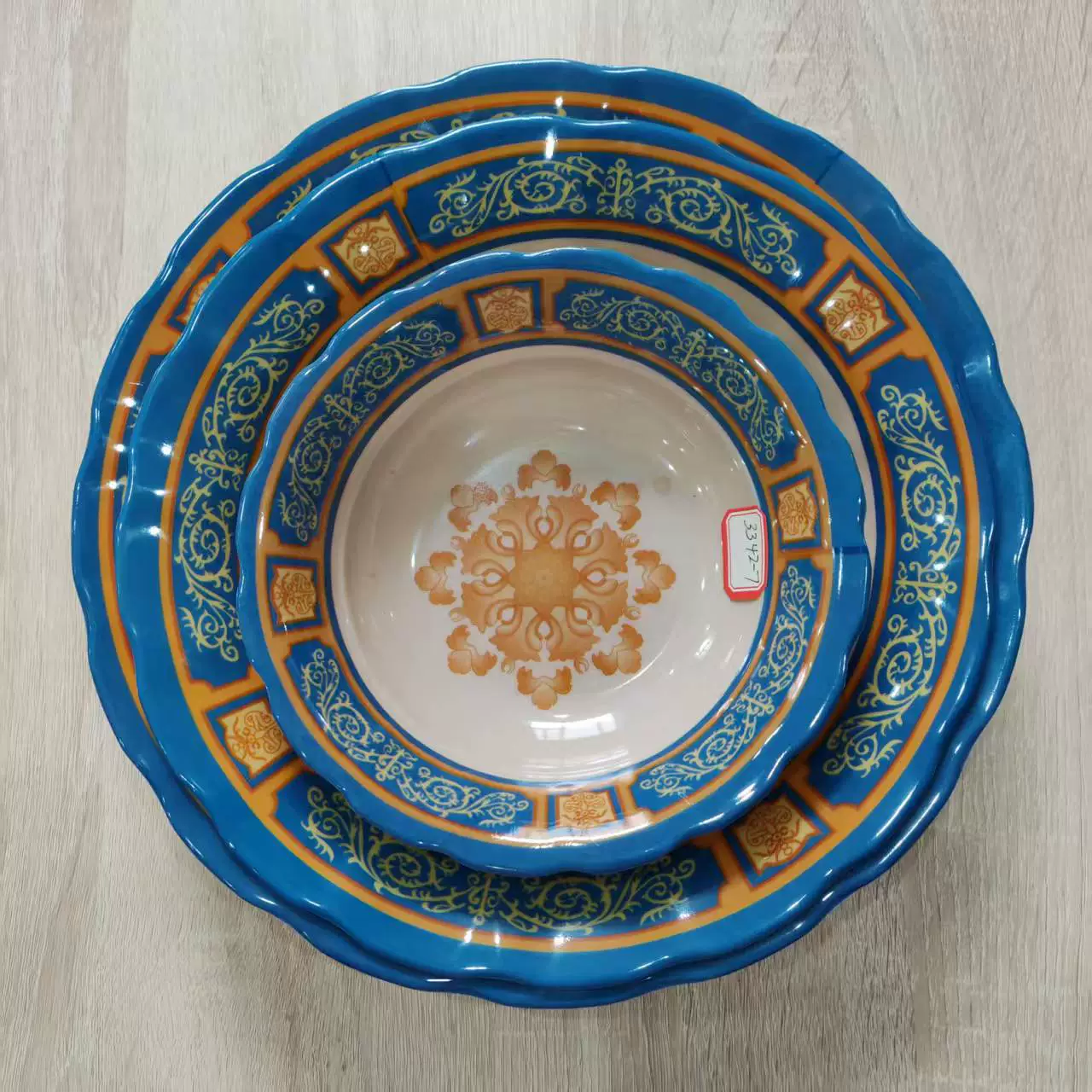 Melamine tableware 7/10/11 round printing plate foreign trade export melamine tableware