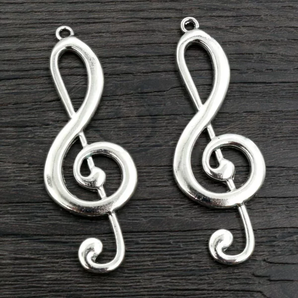 European and American New Style Alloy Musical Note Pendants, Simple and Versatile DIY Jewelry Accessories, Necklace and Bracelet Charms Wholesale