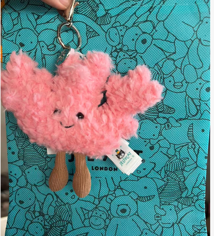 jellycat挂件三标齐全带钢印巴塞罗熊茄子牛角包款式齐批发礼物品|undefined