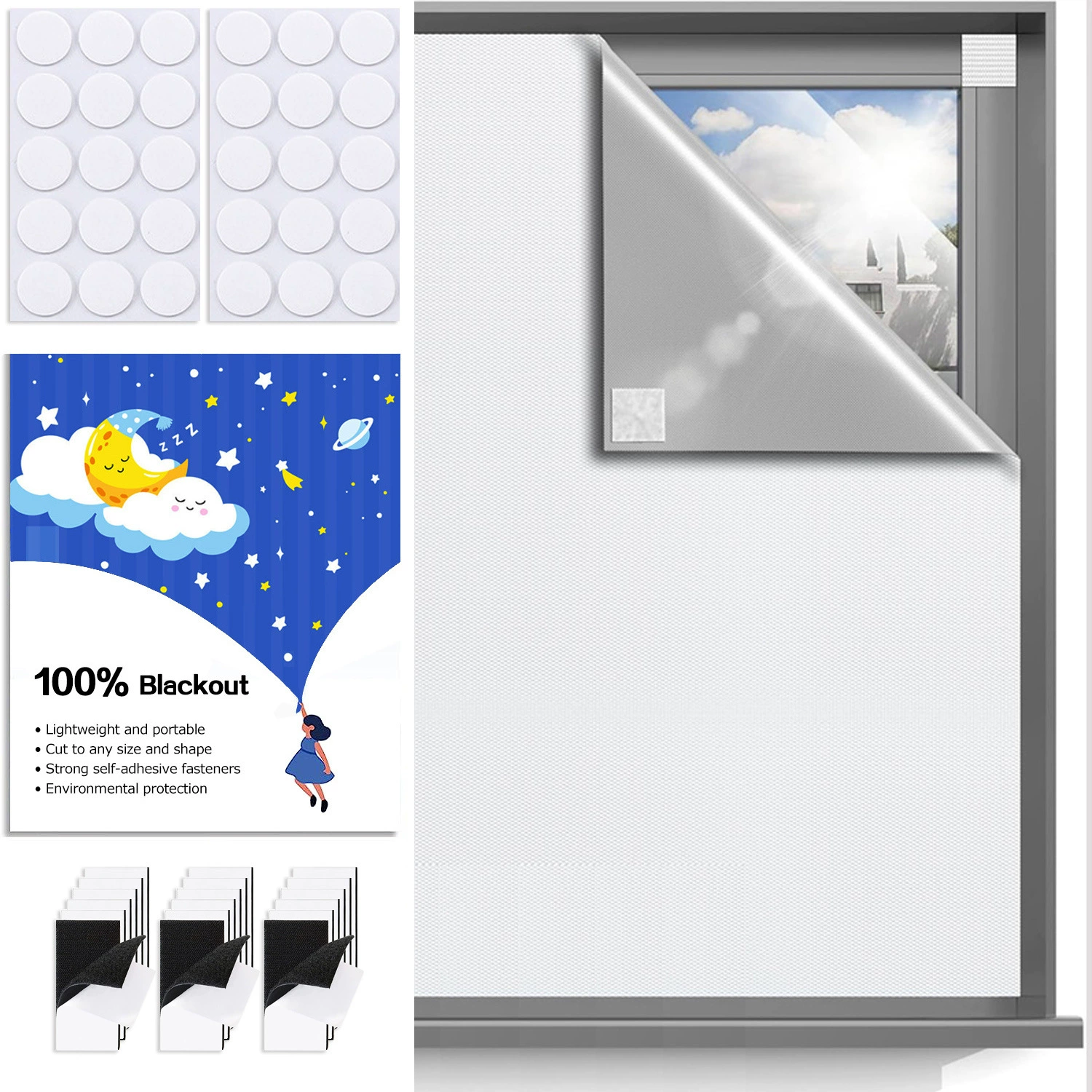 Прозрачные curtains для темноты Amazon, затемнённые шторы, 420D с серебрянной окраской, походные спальни детской комнаты