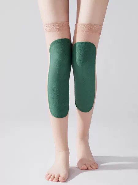 Modal leg and knee warmers with folded edges and fleece lining, designed to protect against cold and prevent slipping, suitable for both men and women
