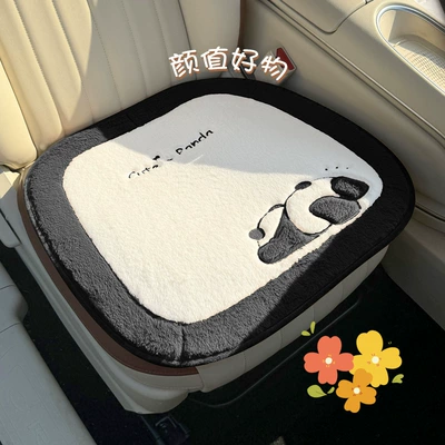 Yeni qış cizgi filmi Panda dəbdəbəli isti avtomobil oturacaq örtüyü.