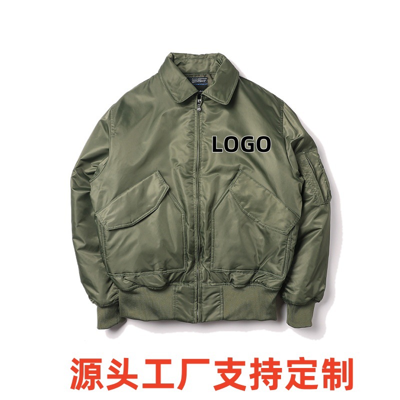 Customized Flight Suit Jacket Cotton Coat Lapel Cwu-45P Pilot Jacket Men and Women Same Style Windproof Waterproof Loose