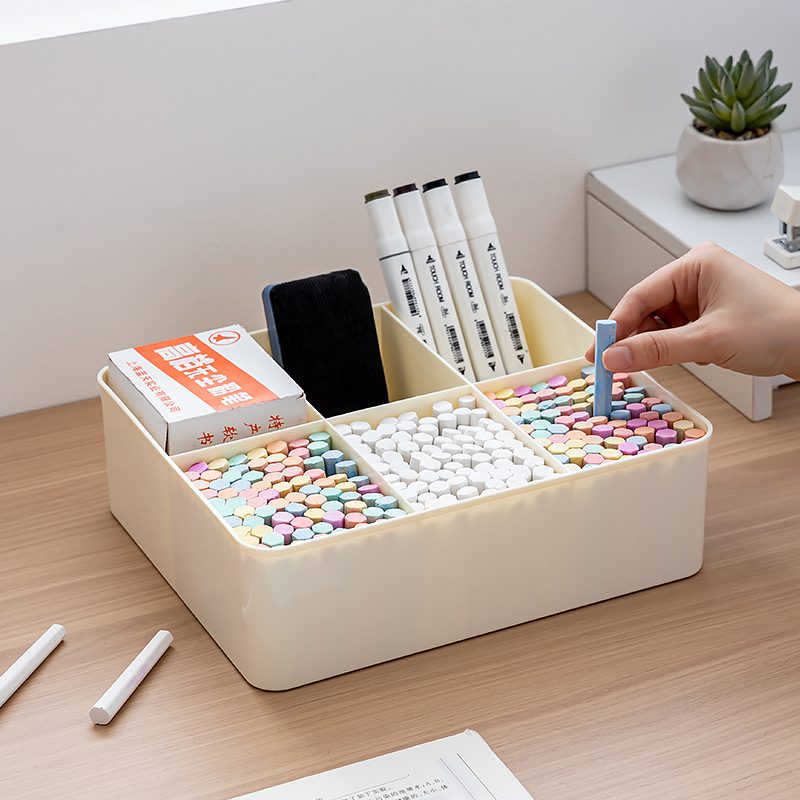 Classroom Chalk Storage Box, Blackboard Eraser, Office Desktop Stationery Organizer, Creative Pen Holder, Back-To-School Essentials