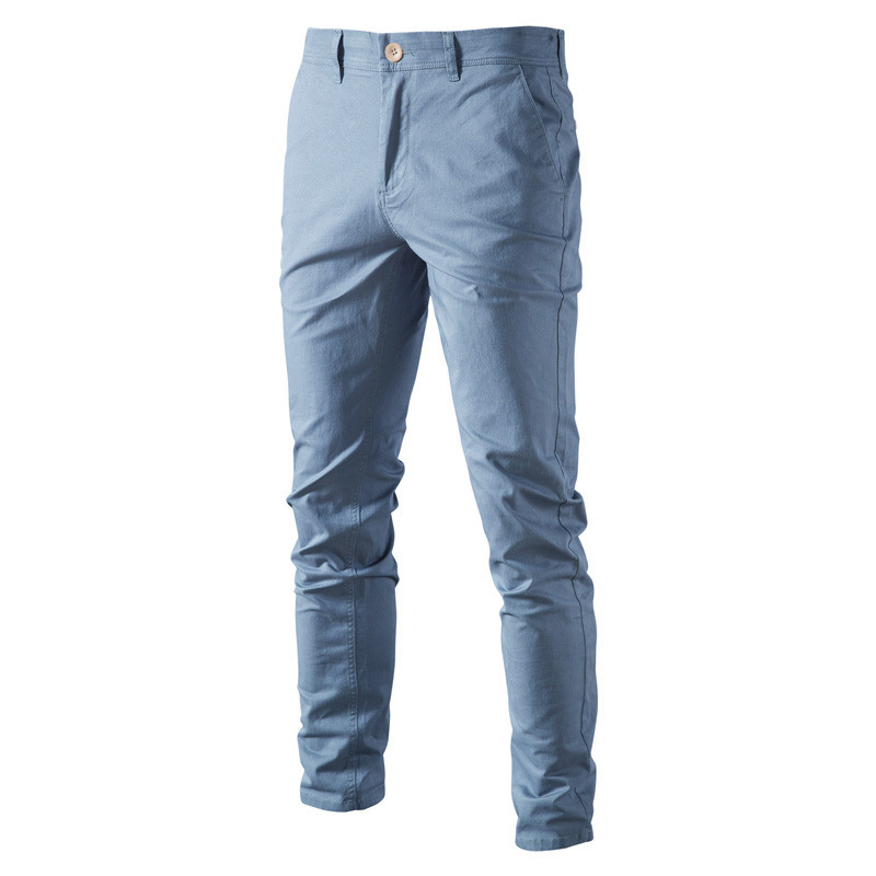 Pantaloni casual di alta qualità autunno e inverno 2024, pantaloni da uomo traspiranti, pantaloni versatili in cotone per giovani_voghion.com