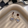 Trend earrings, retro design silver needle, silver 925 sample, trend of season