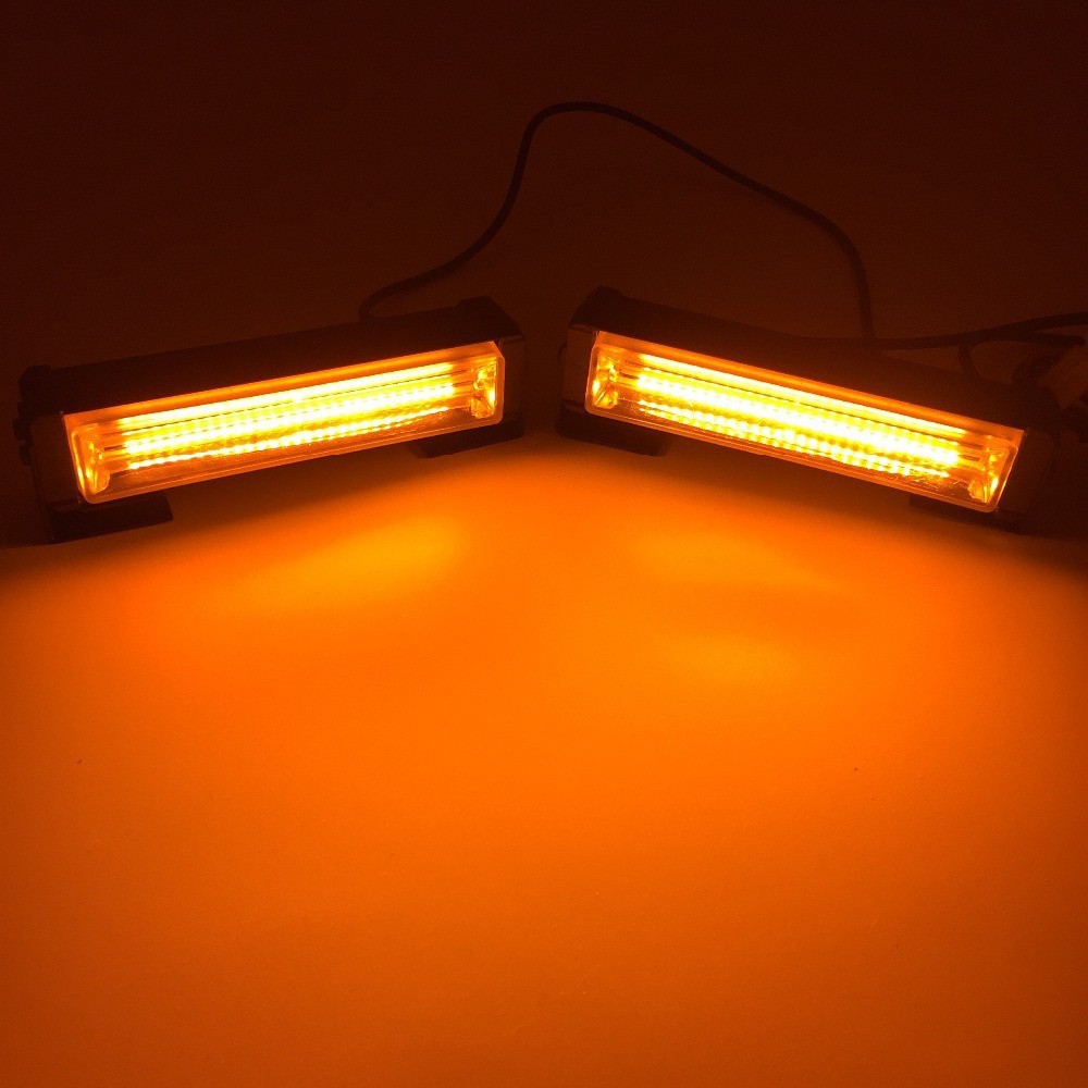 Cross-Border Car Truck Grille Remote Control Flash One-To-Two-To-Four Cob Bar Light High-Bright Warning Light Car Light Modification