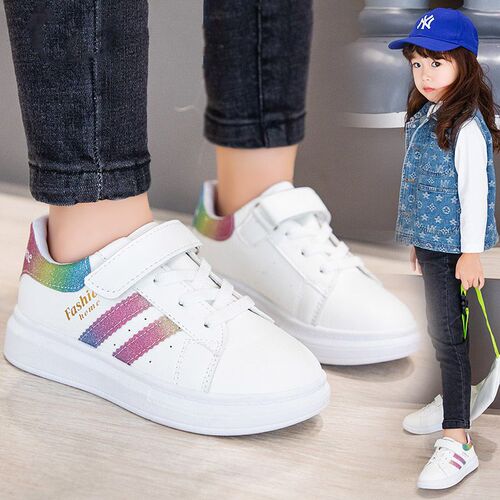 Children's shoes for girls, new style children's small white shoes, middle and large children's sports casual students 'Korean boys' spring and autumn skate shoes