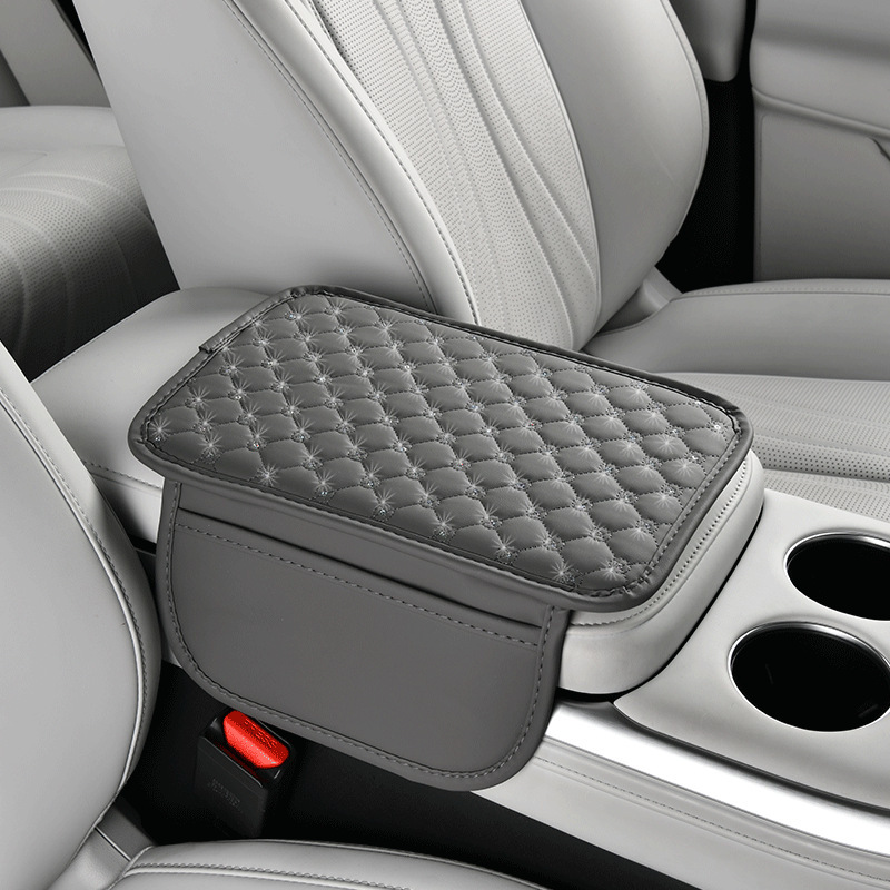 Cross-Border New Model Car Thin Upgraded Armrest Box Protective Cover Storage Pocket Starry Sky Central Height-Increasing Armrest Box Pad
