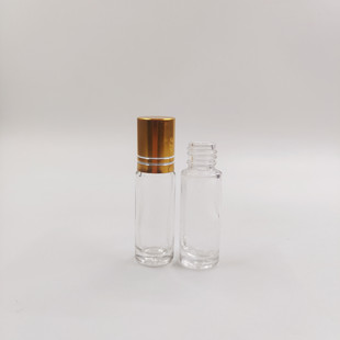 3ml 4ml Transparent Cylindrical Roller Ball Bottle with Plastic Roller Ball with Colorful Electrochemical Aluminum Cap Essential Oil Roller Ball Bottle Eye Cream