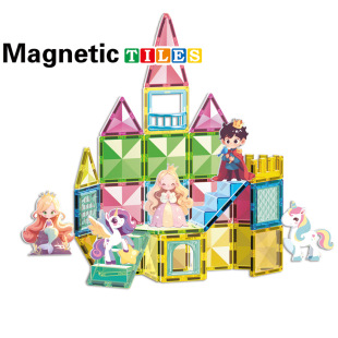 Cross-Border Parent-Child Communication and Interaction Princess Castle Fantasy Puzzle Translucent Construction Piece Children's Magnetic Building Blocks Magnetic Piece