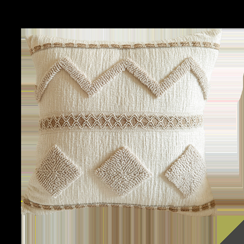 Nórdico inswind almohada simple versátil sala de estar sofá cojín dormitorio ventana flotante cabeza de cama respaldo cojín almohada cubierta