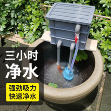 圆形陶瓷鱼缸瓦盆瓷盆盆式过滤器盒循环流水系统大圆柱龟盆大