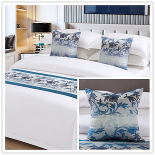 Hotel supplies linen bed end towel, bed flag, bed end pad, bed cover factory direct sales