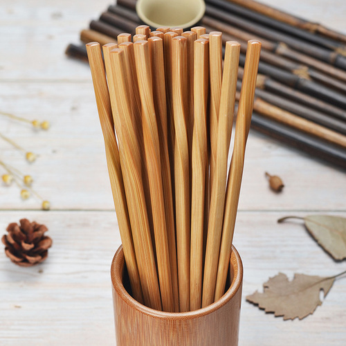 Bamboo twist chopsticks household bamboo chopsticks light luxury Japanese style chopsticks hotel special children's chopsticks environmentally friendly creative tableware