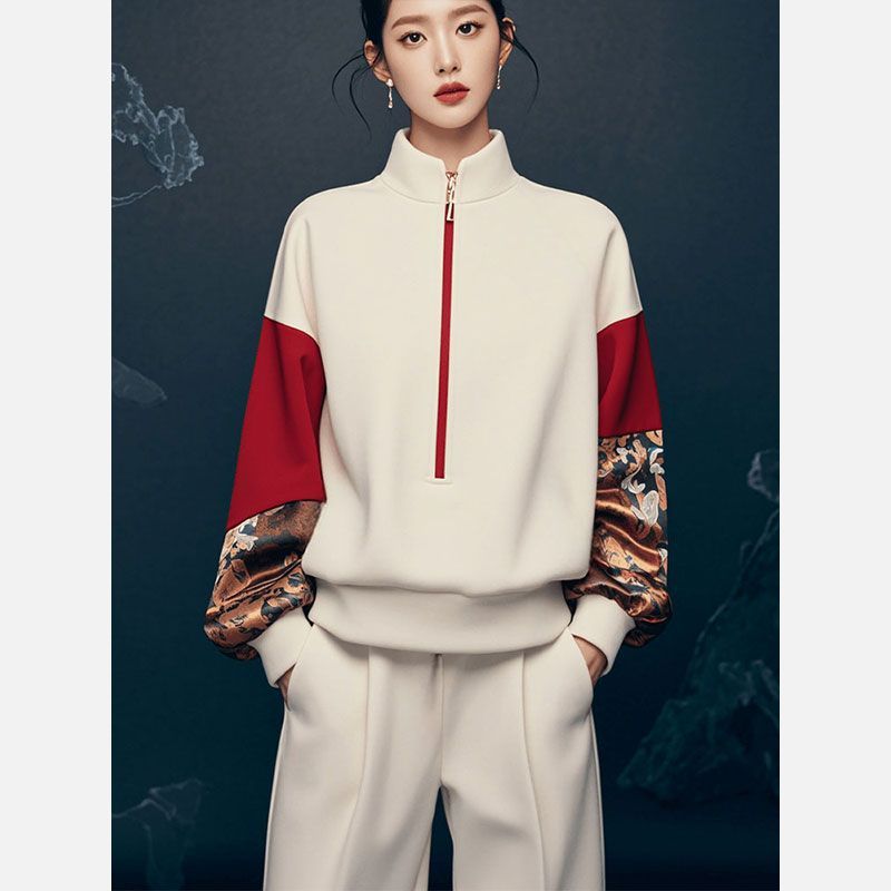 新中式女装国风套装2025新款爆款时尚洋气高级感卫衣裤子两件套女|undefined