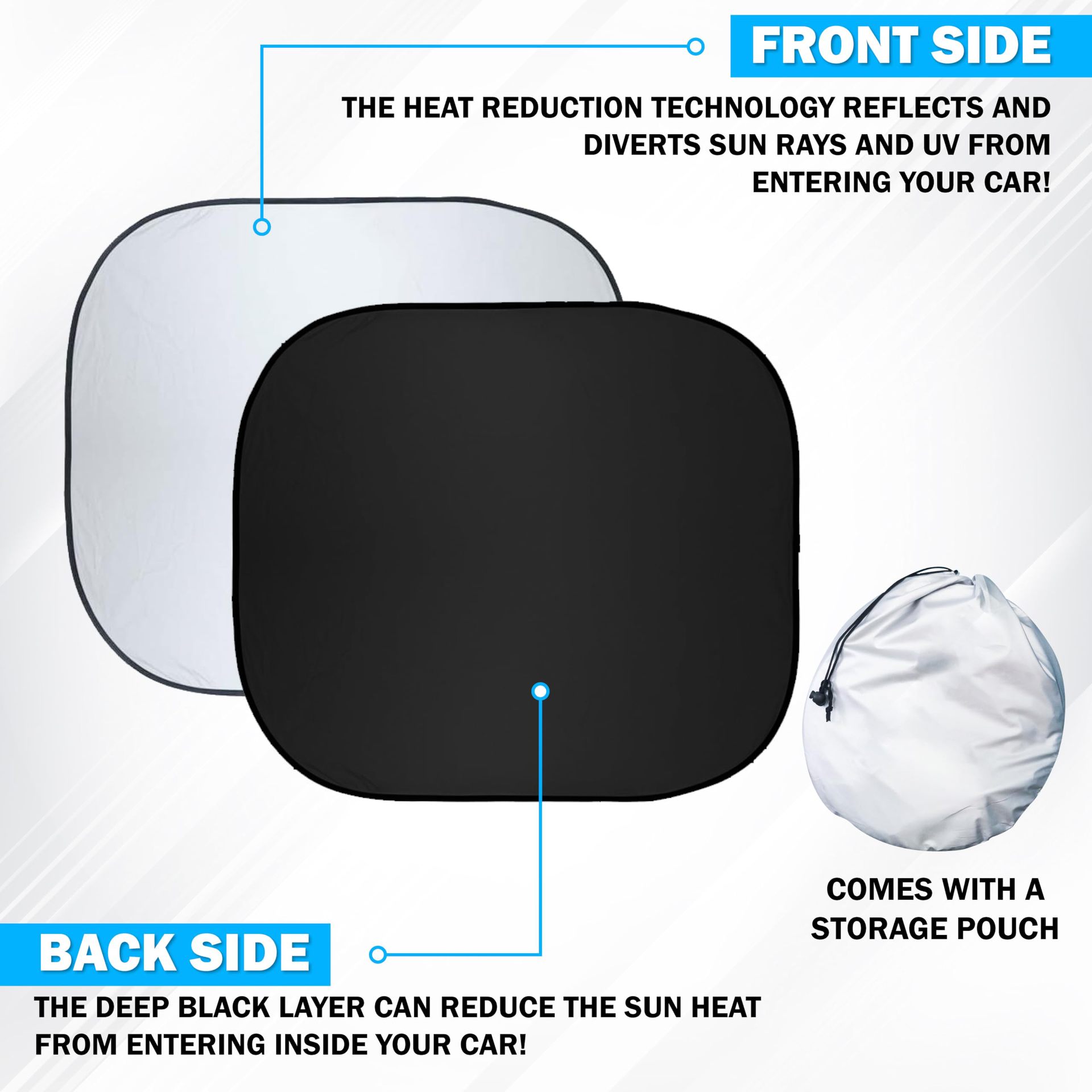 Foldable custom car windshield sunshade, car side sunshade, sun protection sunshade, light-blocking car sunshade
