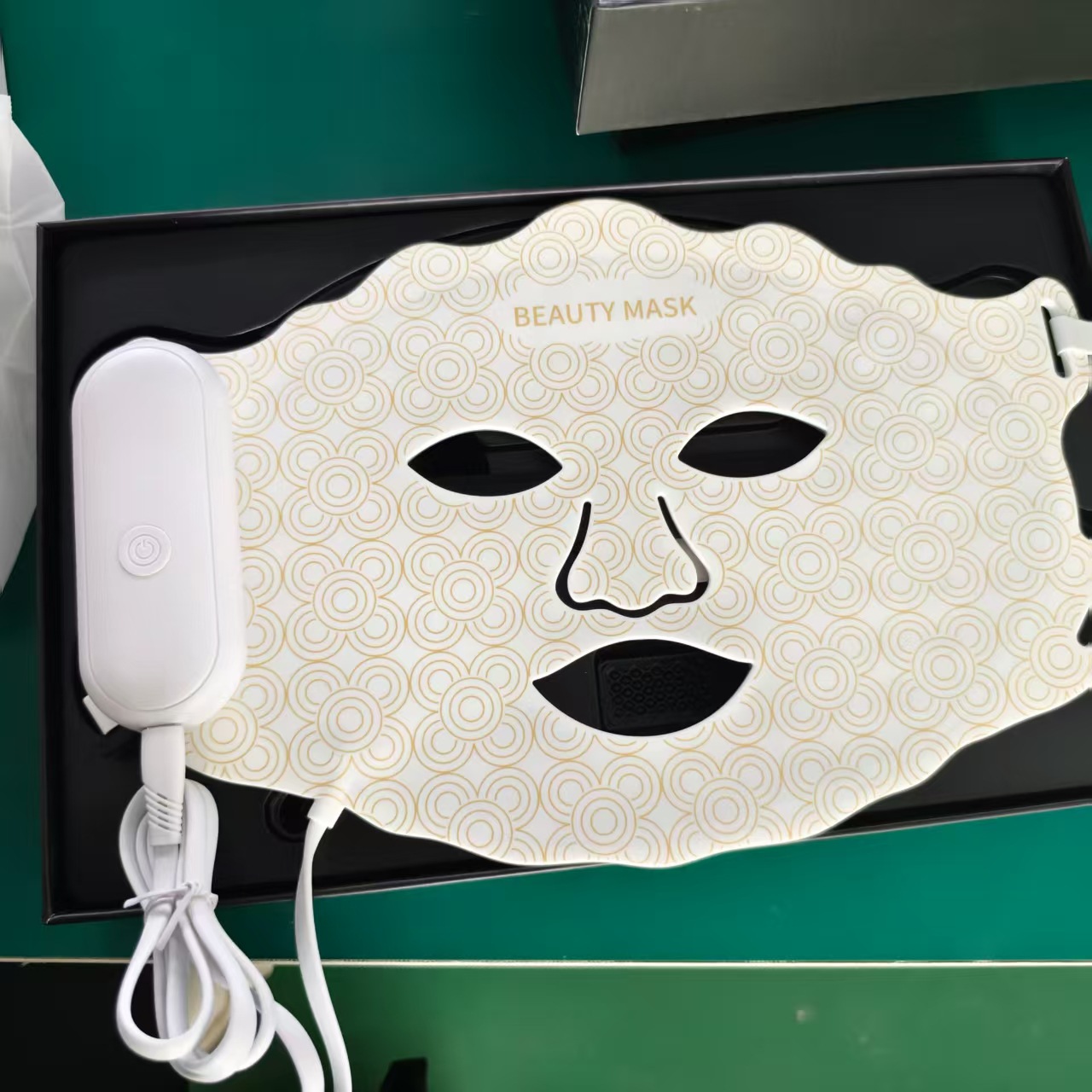 Máscara de Belleza de Silicona Transfronteriza, Dispositivo de Terapia de Luz de Rejuvenecimiento Fotónico, Máscara Facial para Uso Doméstico, Dispositivo de Belleza con Luz Roja para el Rostro, Instrumento para Aclarar la Piel