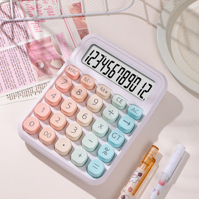 [冰淇淋色计算器高颜值 学生财务办公用计算机多巴胺彩色计算器批]