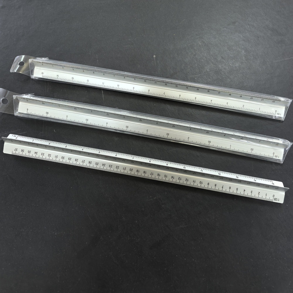 30CM metal triangular scale drawing scale alloy 6 kinds of proportion