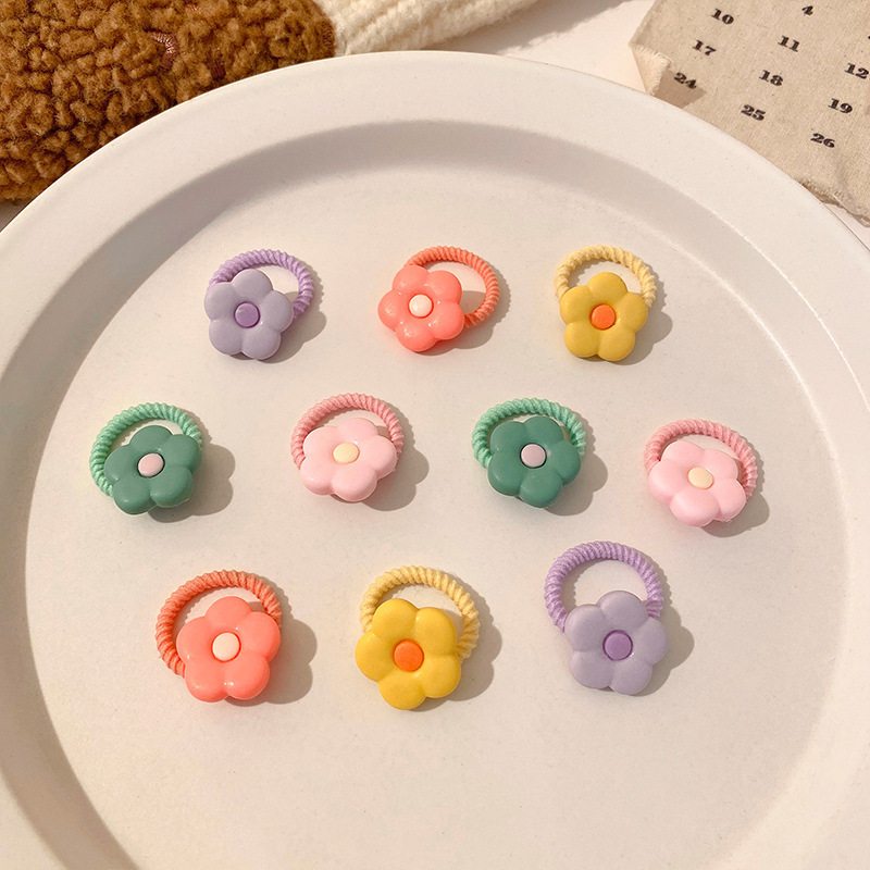 可爱婴儿拇指发圈不伤发卡通头绳女童扎头发绳发饰宝宝头饰橡皮筋|undefined