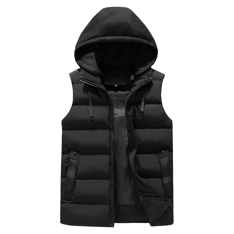 Autumn and winter men's thickened down cotton vest vest men's winter Korean style trendy waistcoat warm sports vest jacket