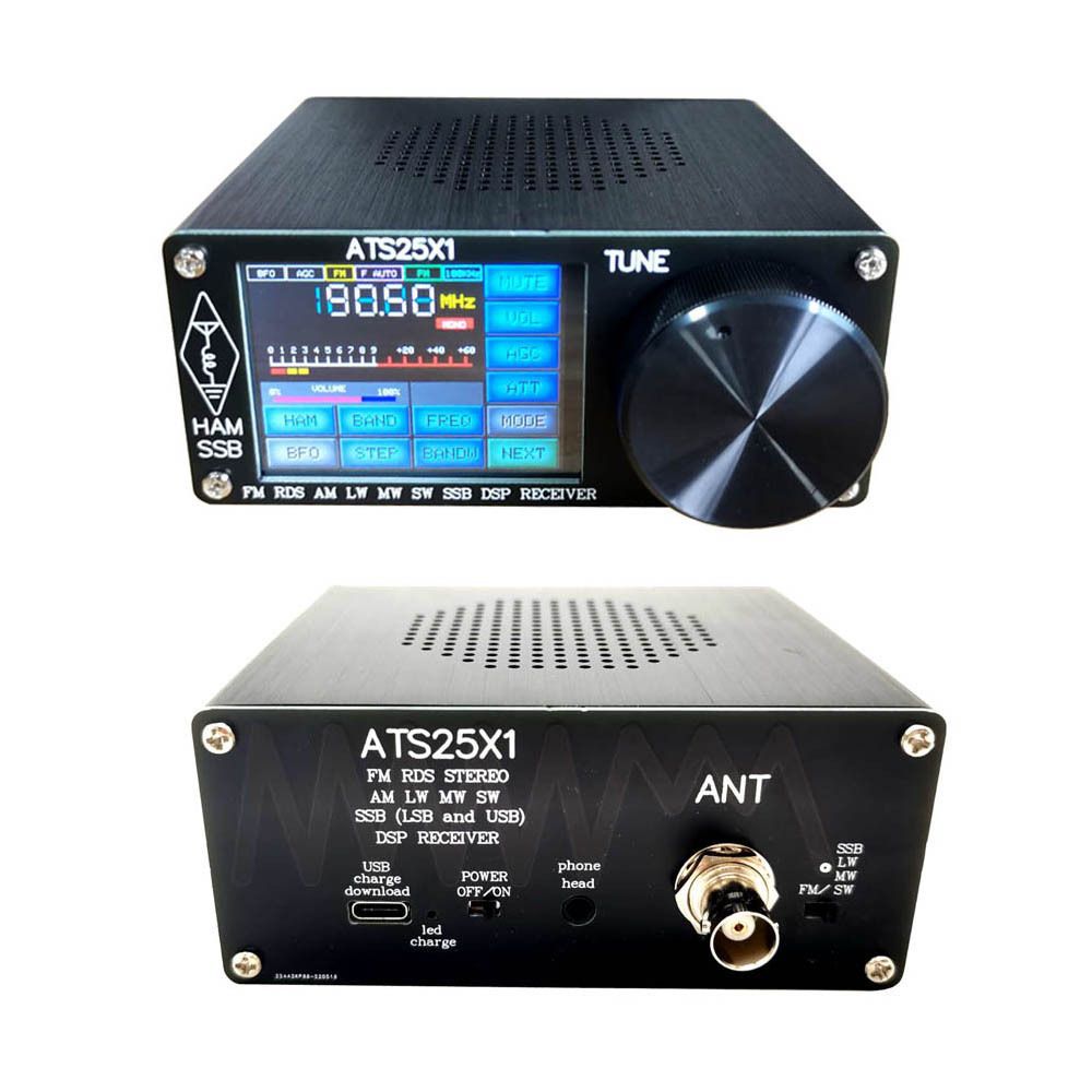 ATS25X1 actualizado 2,4 "Pantalla táctil Si4732 banda completa receptor de radio FM LW MW y SSB