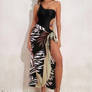 Amazon 2024 European and American Foreign trade new French mesh skirt swimsuit women's sexy hollow women's swimsuit in stock