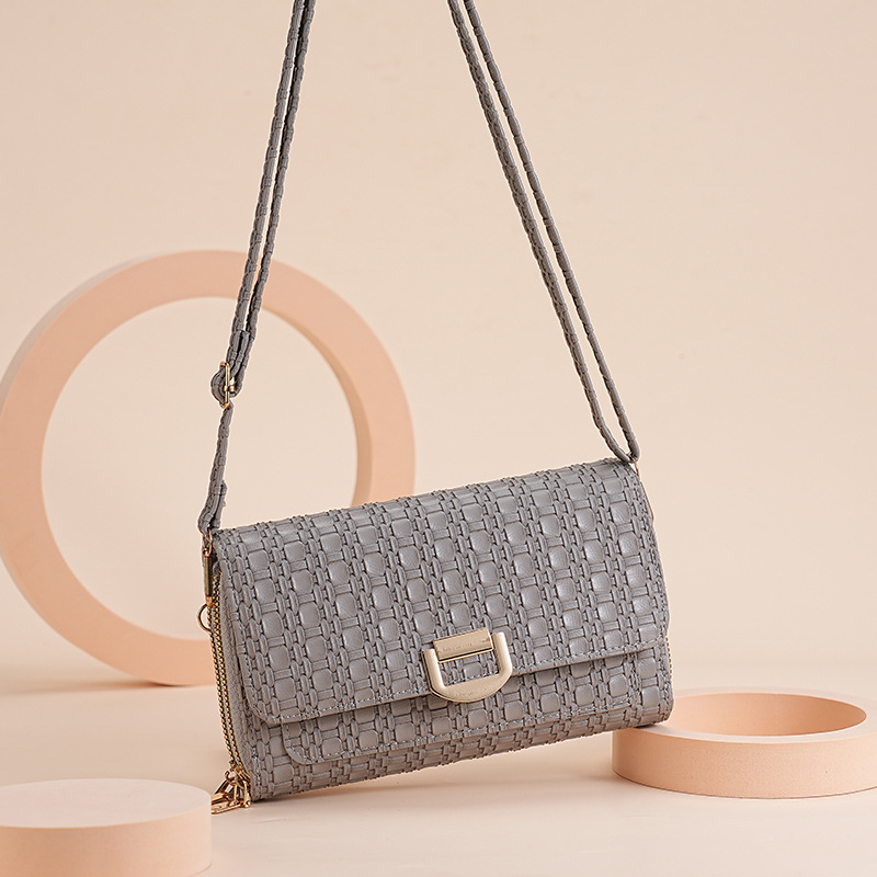 Nuevo tipo de bolso de mujer, bolso de hombro de moda coreana, bolso de teléfono móvil de doble cremallera de gran capacidad, suministro transfronterizo