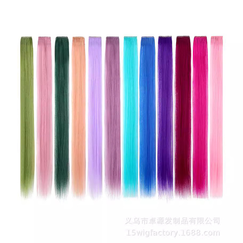 High Temperature Silk Wig Piece, Ear-Hanging Dyed Long Straight Hair, White Pad Hair Piece, Era Female Wholesale Wig, Small Piece Hair Piece High Temperature Silk Wig Piece, Ear-Hanging Dyed Long Straight Hair, White Pad Hair Piece, Era Female Wholesale Wig, Small Piece Hair Piece