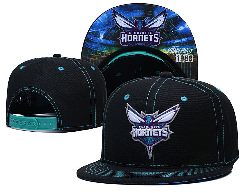 thumbnail image 1 of NBA Lottery Hornets sombrero gorra de béisbol Hayward gorra de baloncesto púrpura todo negro bordado tridimensional pareja sombrero de ala plana uno, 1 of 2