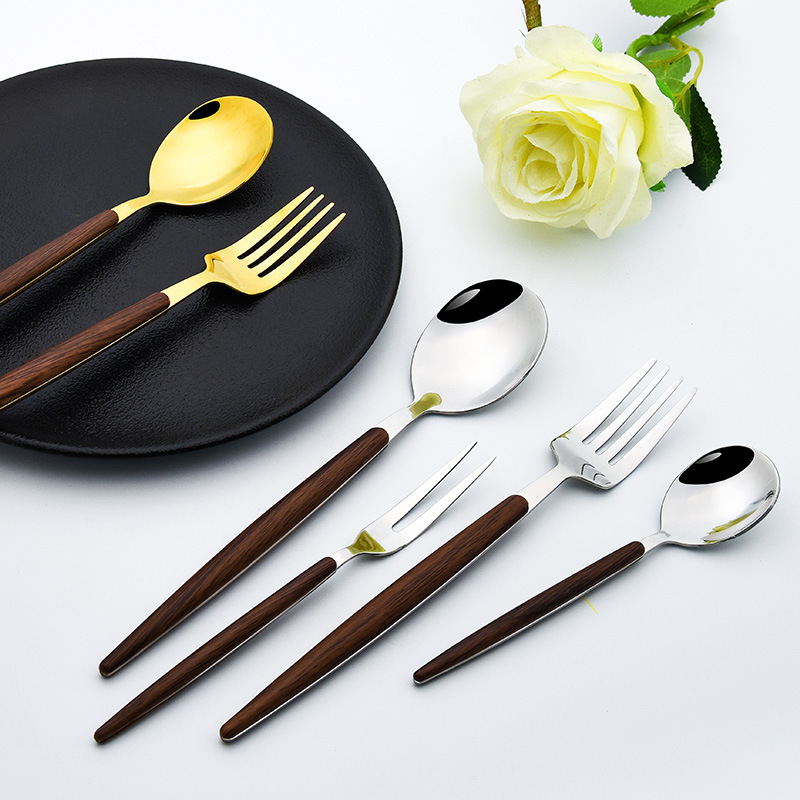 Edelstol Besteckset Mat Holzoptik Grëff 5-stéck_voghion.com