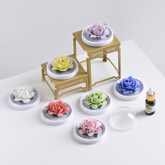 手つまみの花の陶磁器の車のアロマの高級な香りの置物の持続的な牡丹の花のアロマの贈り物の事務室の拡香
