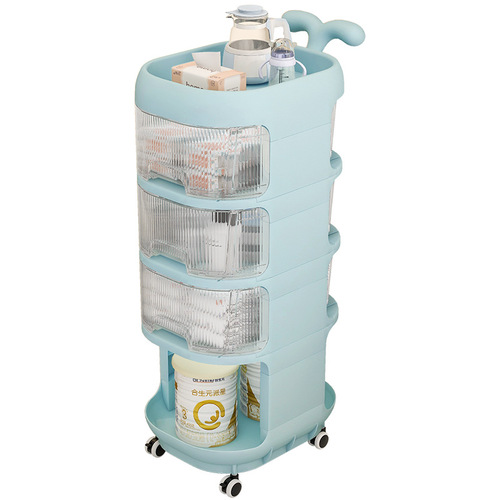 Eya Baby Products Drawer Cart, Floor-Standing Bedside Mobile Cartoon Storage Rack