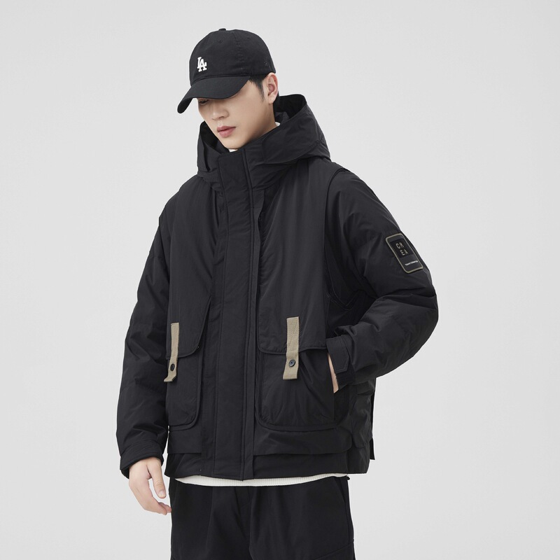 Parisian Buyer's Independent Designer Genuine Two-Piece White Duck down Thickened down Jacket Men's Winter Jacket Women's Coat