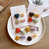 Demi-season children's hairgrip, cloth, bangs heart-shaped, Korean style