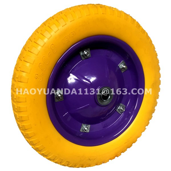 4.00-8 Колесо из пенополиуретана, противопрокольное колесо тележки, твердое колесо, аксессуары из пенопласта, колесо