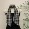 Plaid scarf (gray plaid)