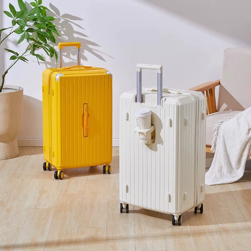 Universal capacious suitcase for traveling, material