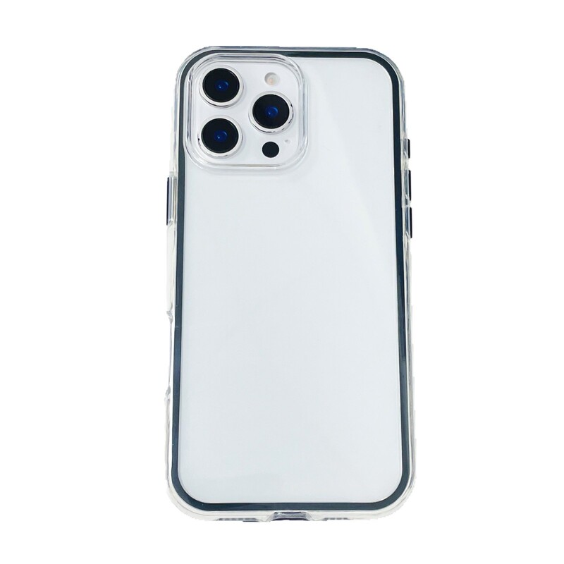 适用苹果16Promax纯色边框二合一手机壳iPhone15高透亚克力防摔套|undefined