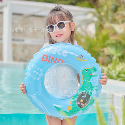 Xiaolu cross-border ins thickened children's swimming ring dinosaur pattern thickened inflatable armpit ring children's buoyancy ring