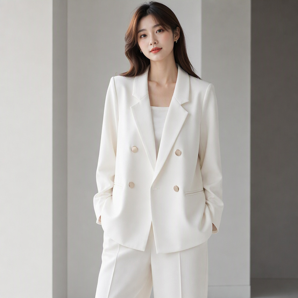 2024 Spring/Autumn Korean Style Loose Casual Blazer for Women, Versatile Suit Jacket, British Style Commuter Style