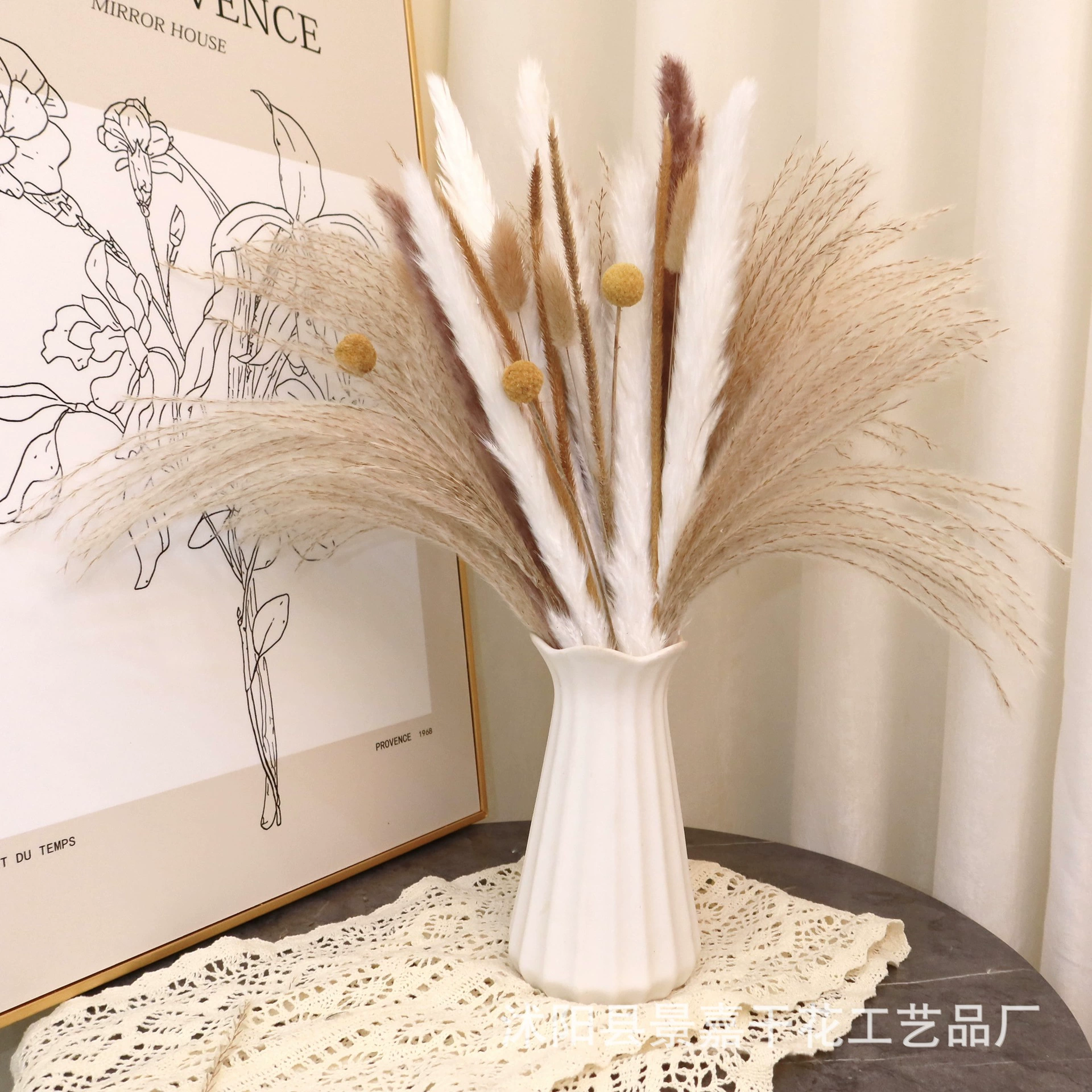 Рид Пампас Травяной костюм Букет сушеных цветов Богемные украшения Украшение для гостиной Амазонка Трансграничные поставки