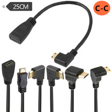 90&deg;���mini HDMI��תĸ�ӳ�ת����mini hdmiC��תC��ת����