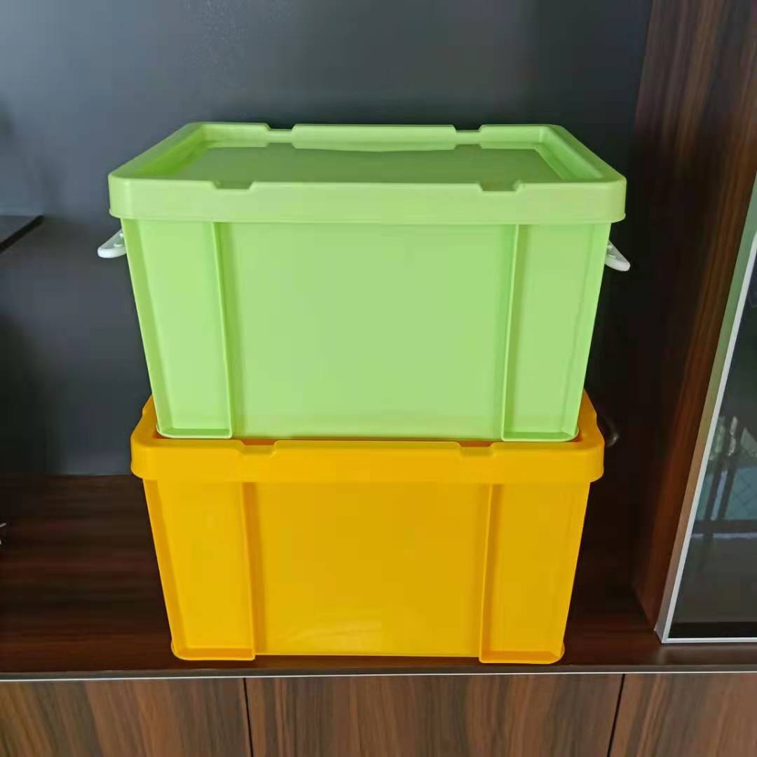 厂家批发长方形堆码塑料收纳箱家用车载储物箱物流中转箱周转箱