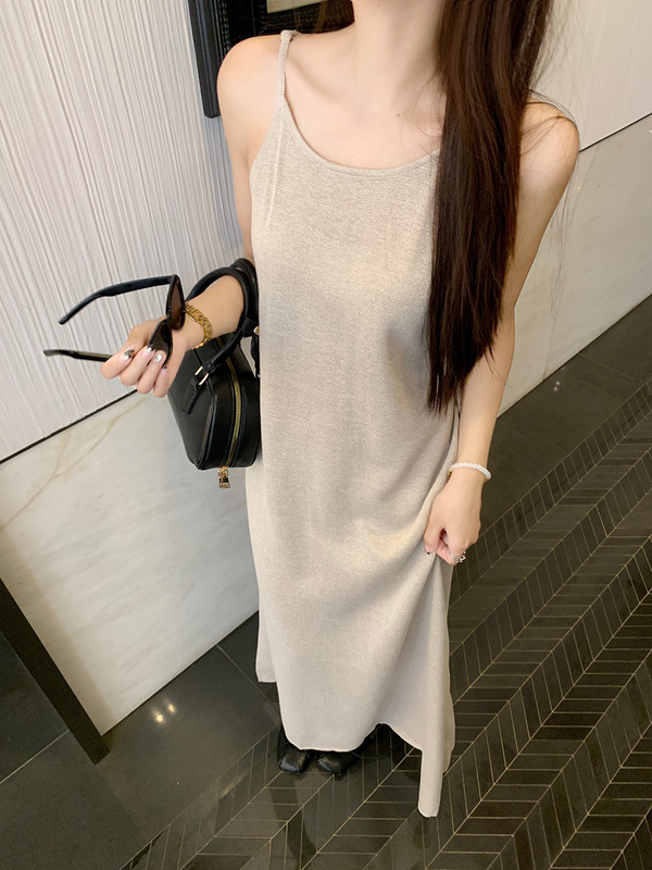 松弛感慵懒气质休闲套装女夏不规则防晒罩衫披肩吊带连衣裙两件套|undefined