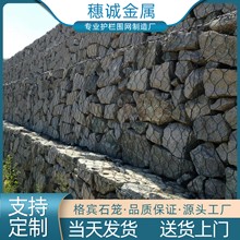 河堤护坡包PVC铅丝箱高锌铁丝六角拧编带格板雷诺护垫固滨石笼网