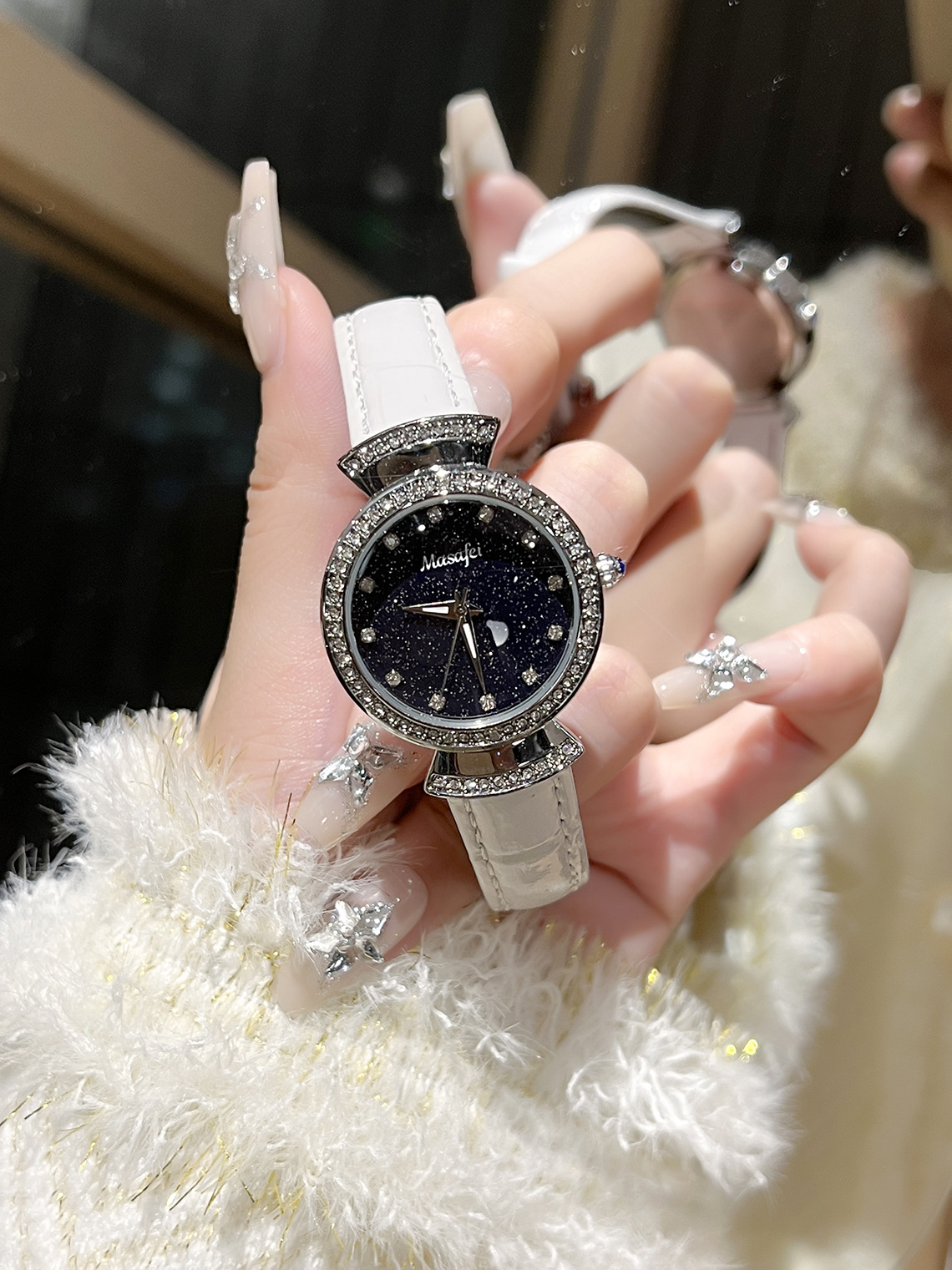 실버 쉘 화이트 벨트