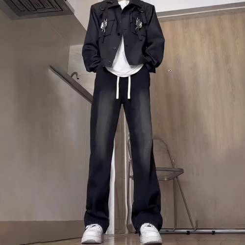 Men's Summer New Trend American Vibe Retro Straight Leg Wide Leg Pants