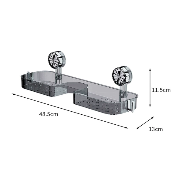 Transparent gray-faucet storage rack